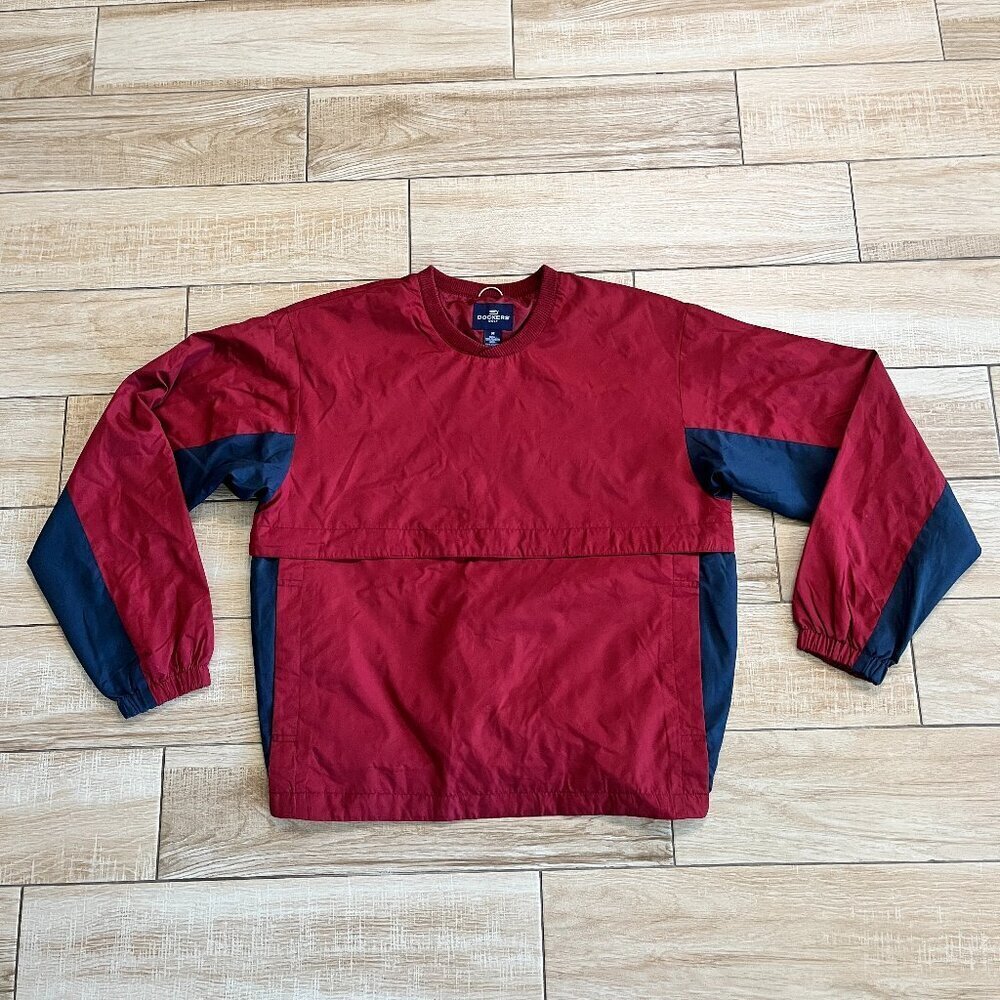 Mens Dockers Red Pullover Windbreaker - M